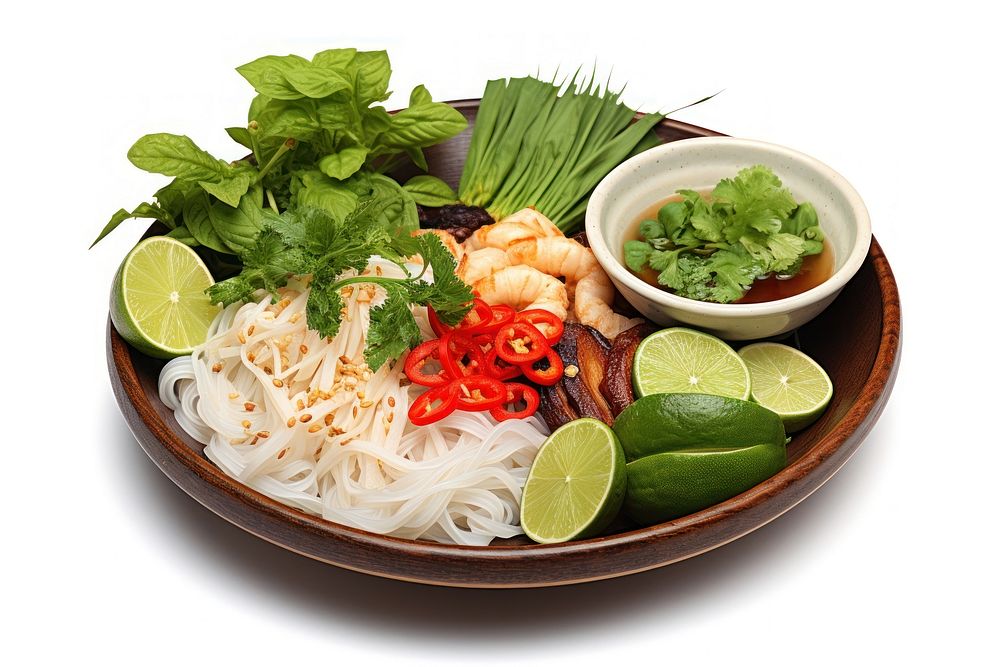 Cambodia food noodle plate meal. AI generated Image by rawpixel.