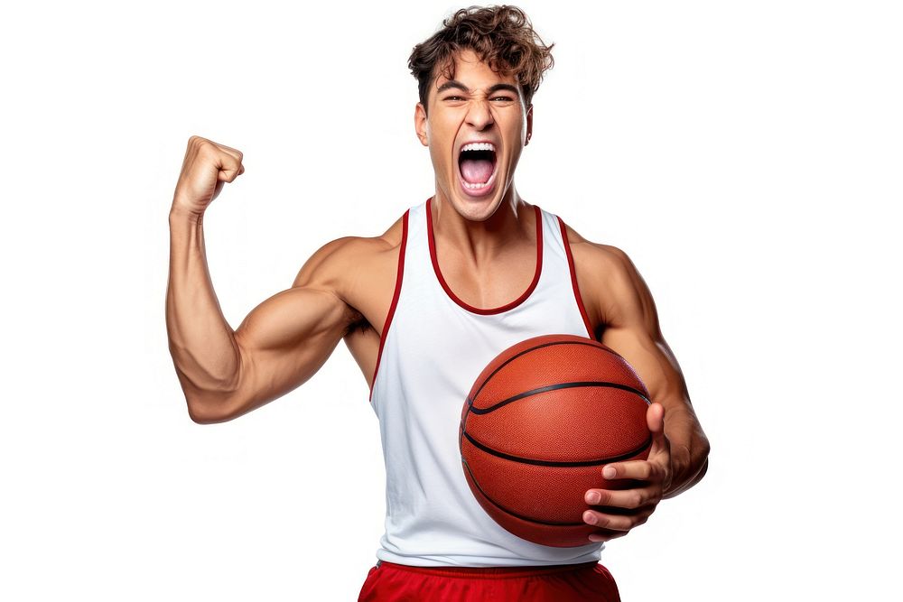 Basketball shouting holding sports. AI generated Image by rawpixel.
