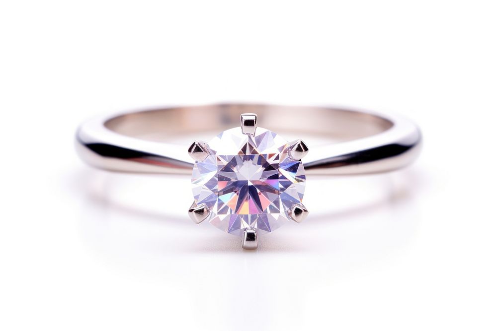 Diamond ring gemstone jewelry silver. AI generated Image by rawpixel.