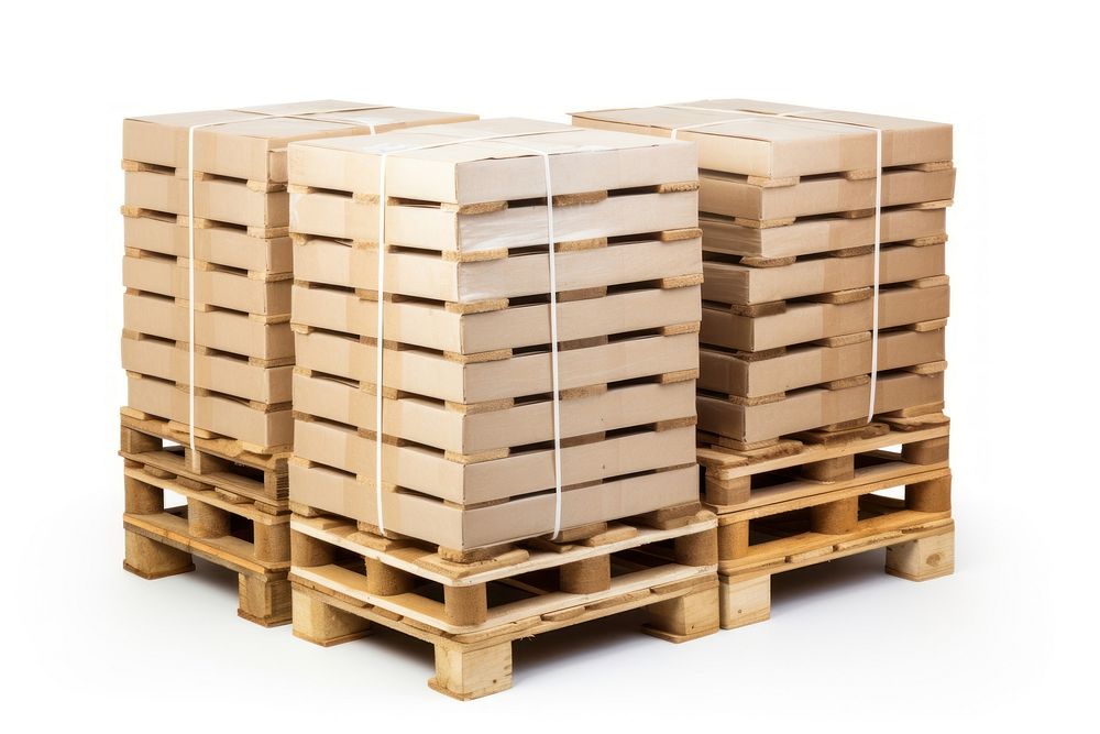 Pallet cardboard box crate. AI generated Image by rawpixel.
