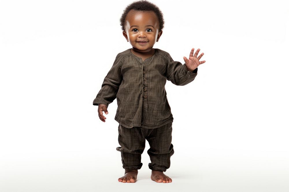 Baby portrait standing child. AI generated Image by rawpixel.