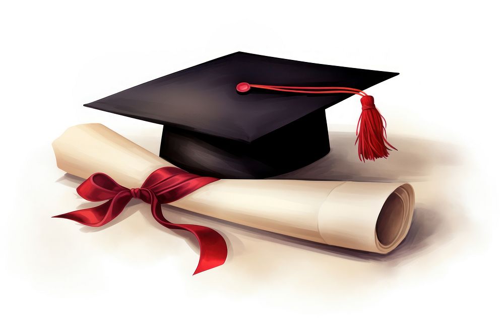 Graduation paper intelligence mortarboard. AI generated Image by rawpixel.