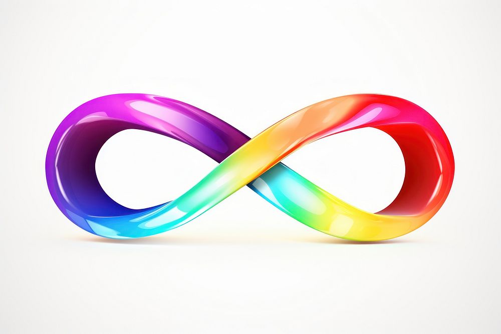 Infinity white background accessories creativity. AI generated Image by rawpixel.