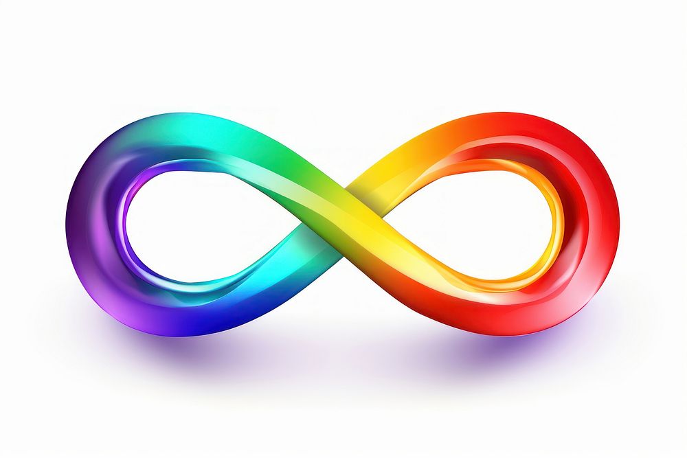 Infinity symbol white background creativity. AI generated Image by rawpixel.