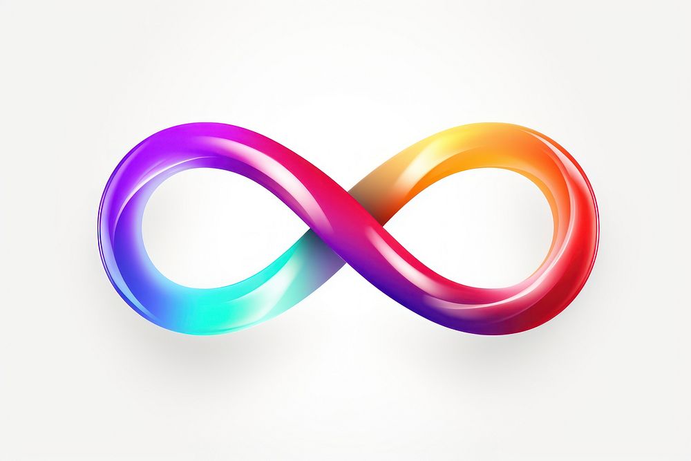 Infinity logo white background technology. AI generated Image by rawpixel.