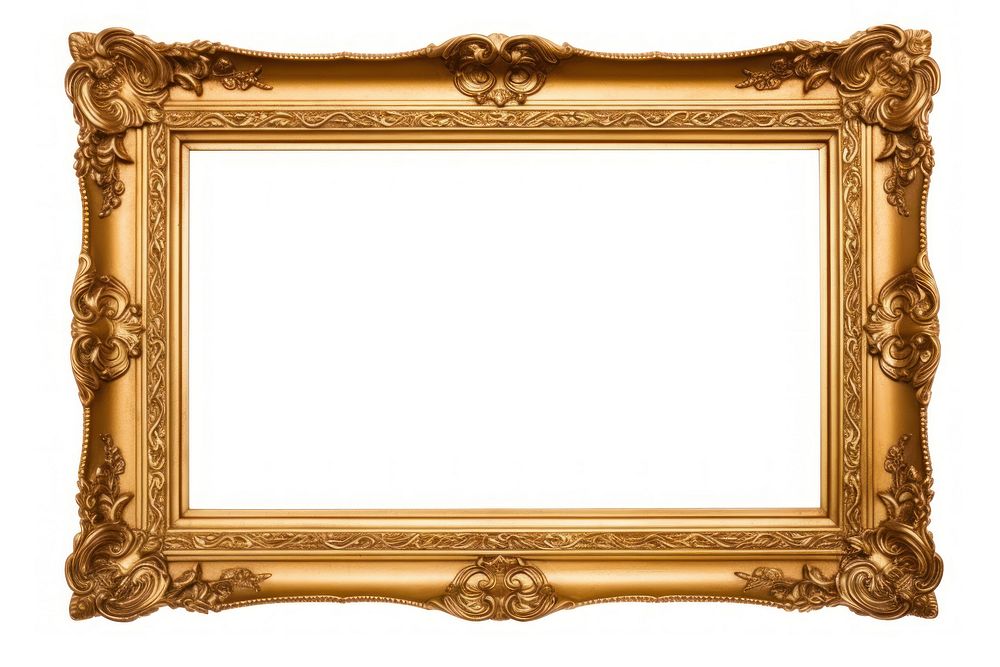 Gold wooden frame white background architecture decoration. AI generated Image by rawpixel.