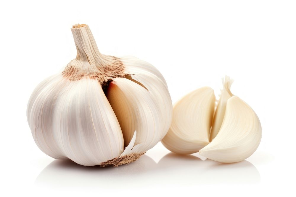 Garlic whole vegetable plant food. AI generated Image by rawpixel.
