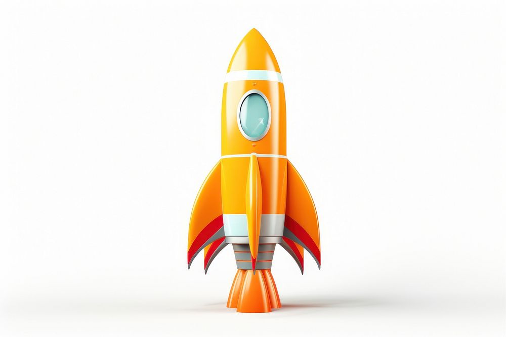 Orange super rocket aircraft vehicle missile. AI generated Image by rawpixel.