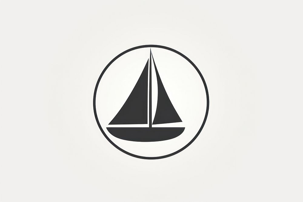 Sail boat logo sailboat vehicle. AI generated Image by rawpixel.