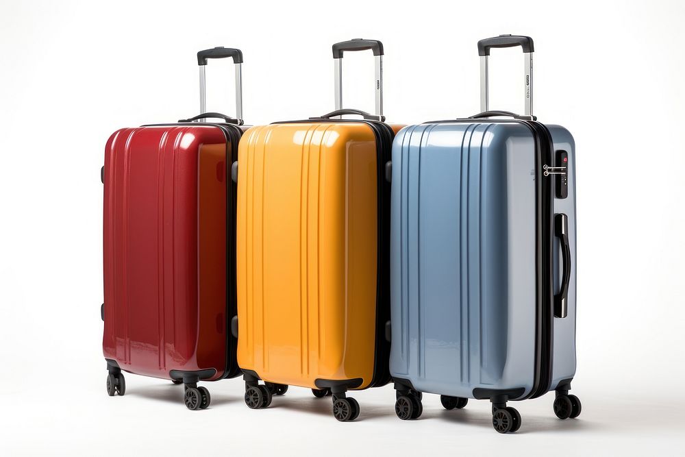 Luggage large suitcases luggage white background technology. AI generated Image by rawpixel.
