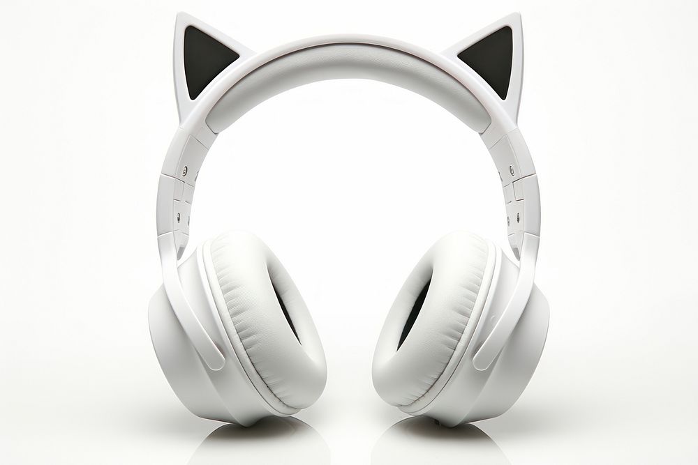 Sound stereo headphone headphones headset white. AI generated Image by rawpixel.