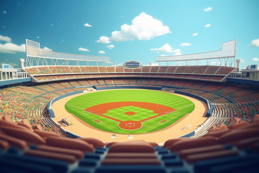 Baseball arena softball sports architecture. | Free Photo Illustration ...