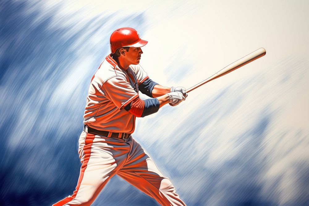 Baseball player adult athlete sports. AI generated Image by rawpixel.