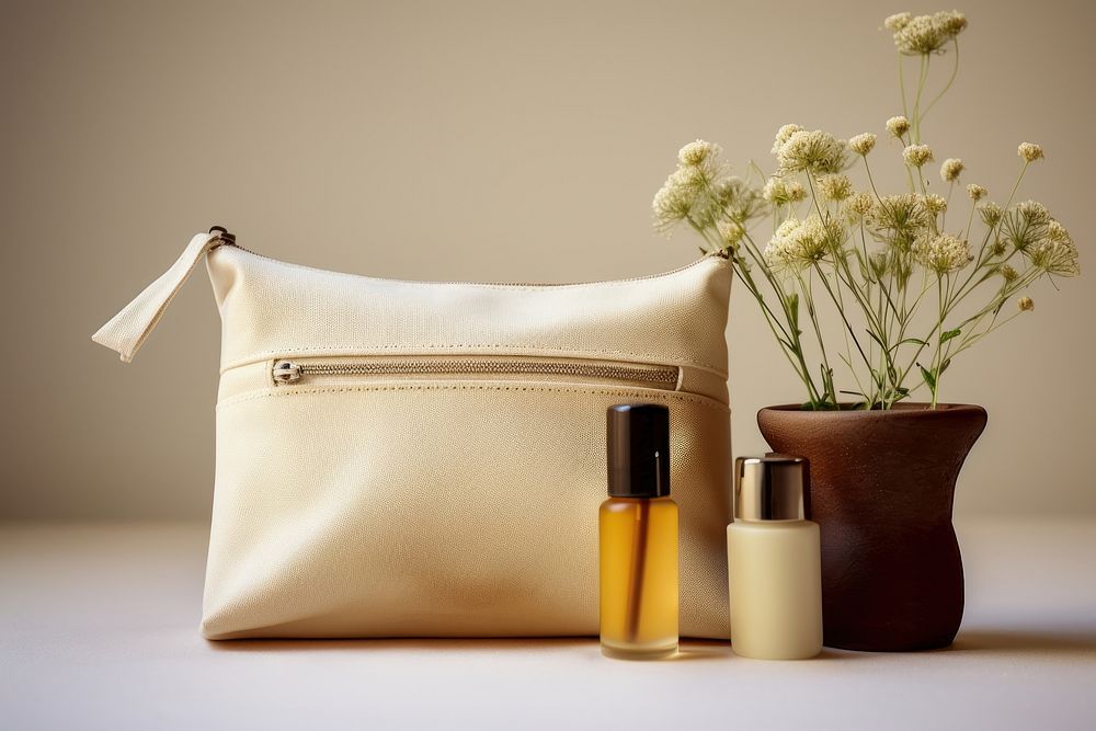 Cosmetic bag accessories cosmetics. AI generated Image by rawpixel.