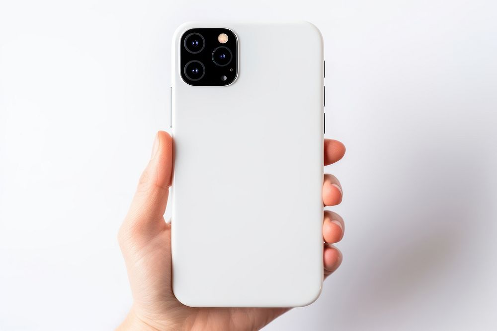 White case camera phone hand. AI generated Image by rawpixel.