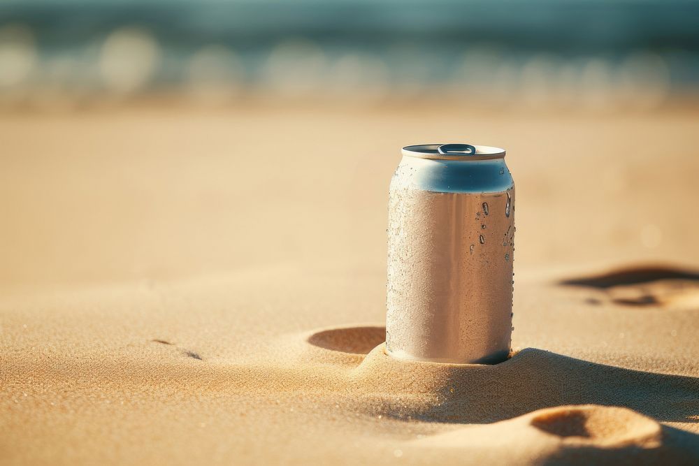 Outdoors beach sand refreshment. AI generated Image by rawpixel.