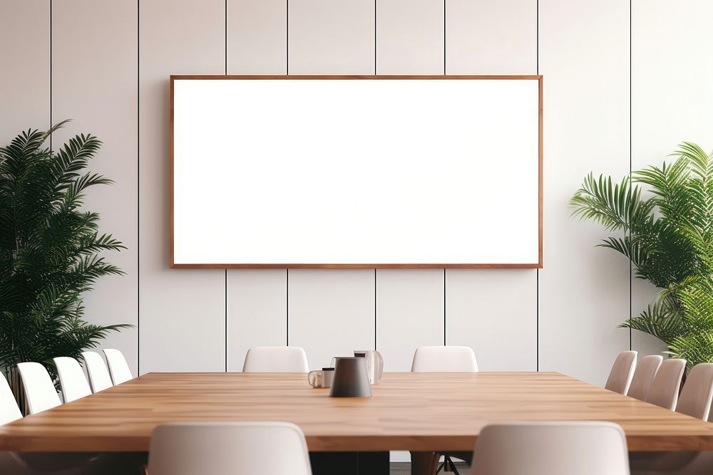 Blank tv screen table room furniture. 