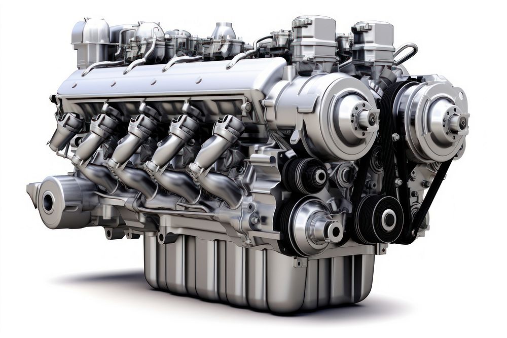 Truck Engine engine white background technology. AI generated Image by rawpixel.