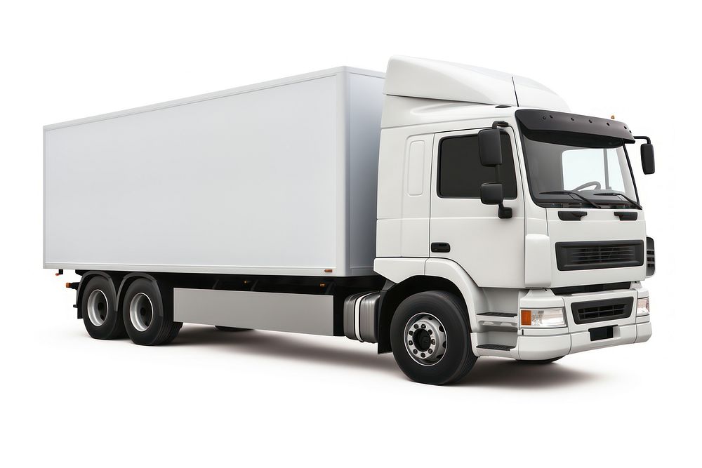 Truck truck vehicle white background. AI generated Image by rawpixel.