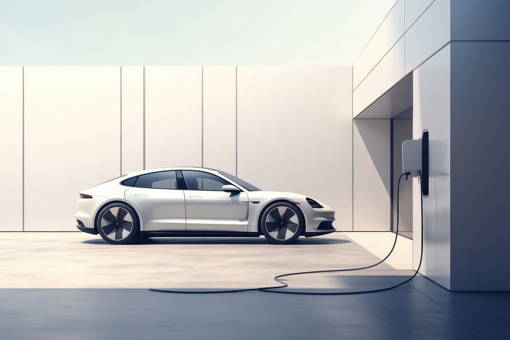 Ev charging car vehicle wheel. AI generated Image by rawpixel.