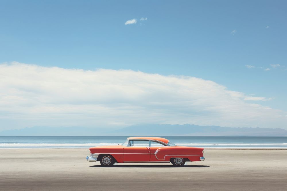 Lowrider Car beach car outdoors. AI generated Image by rawpixel.