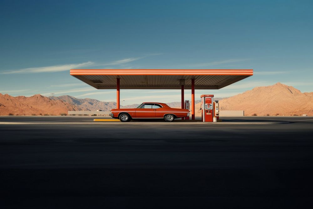 Gas station car vehicle transportation. AI generated Image by rawpixel.