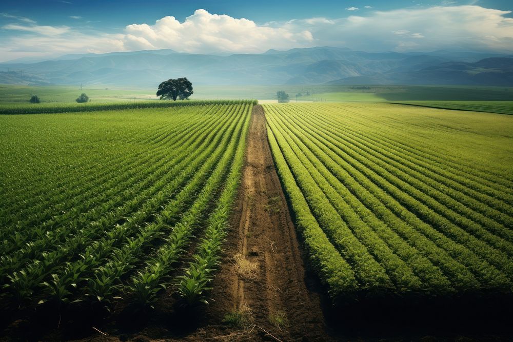 Agriculture outdoors horizon nature. 