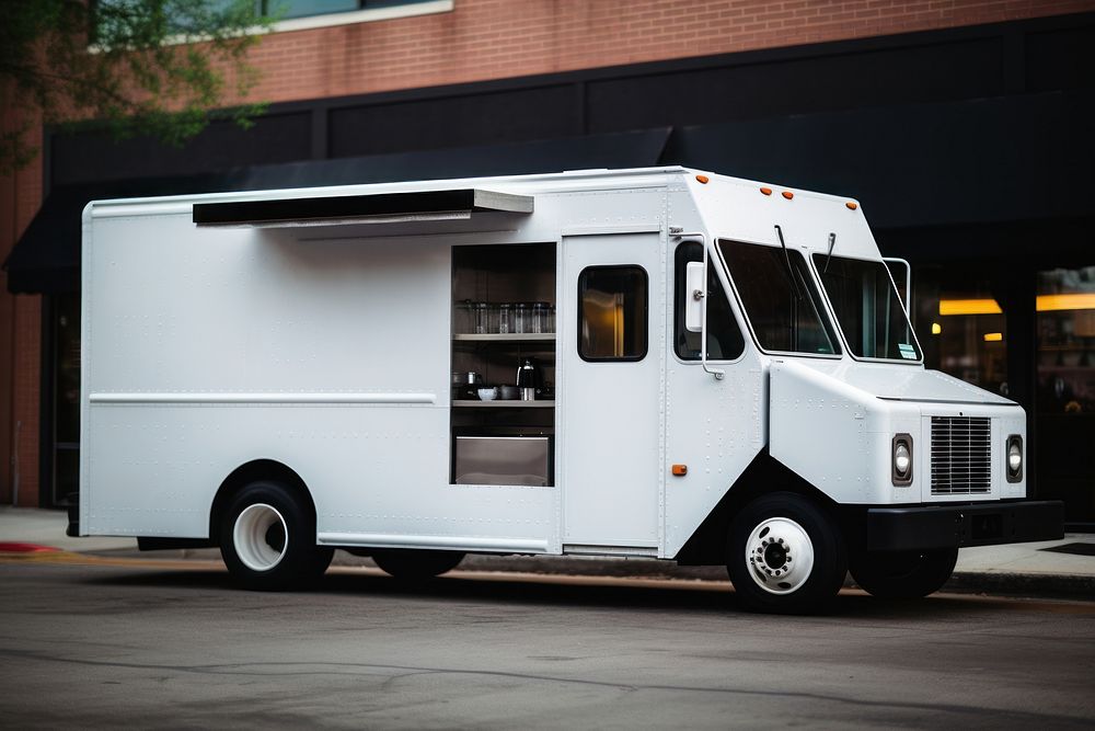 Food truck vehicle street van. 