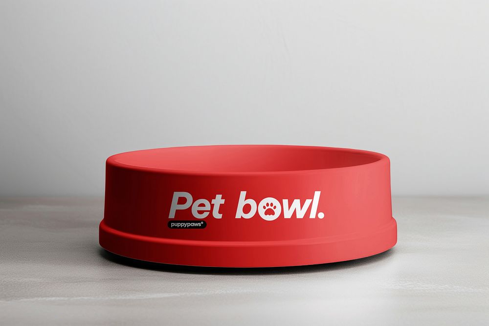 Pet food bowl mockup psd