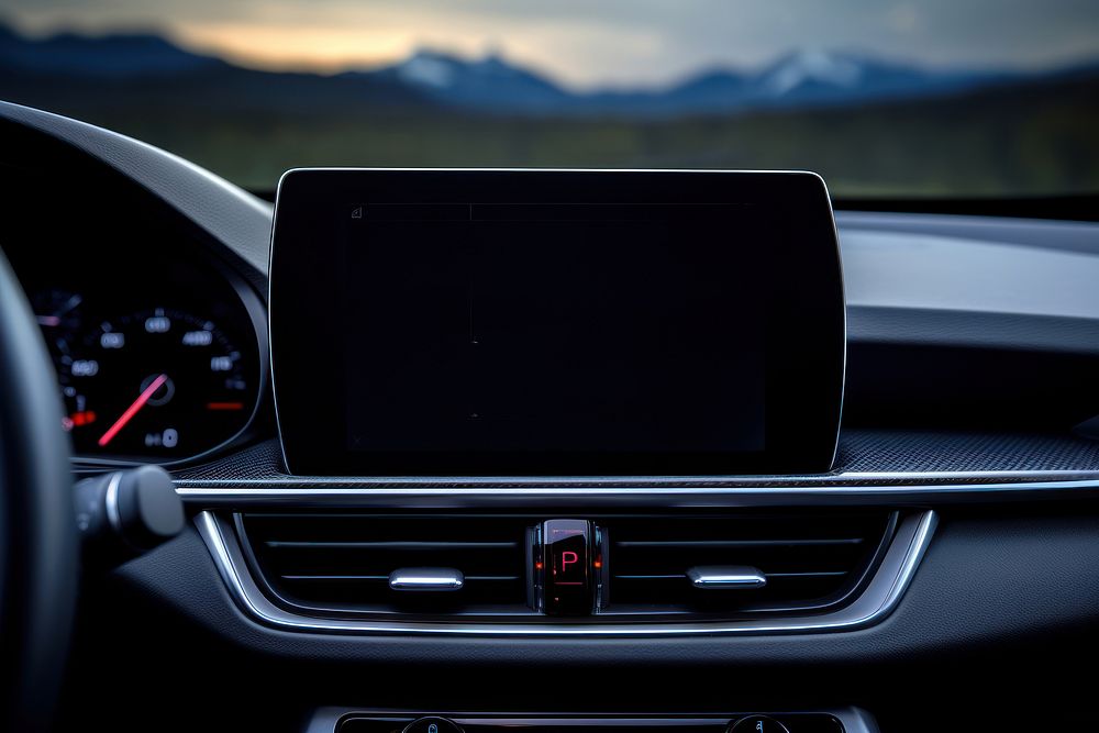 Car control electronics vehicle screen. 