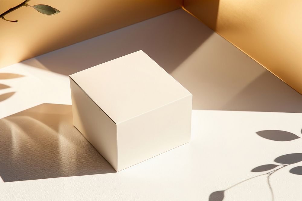 White Box box cardboard shadow. AI generated Image by rawpixel.