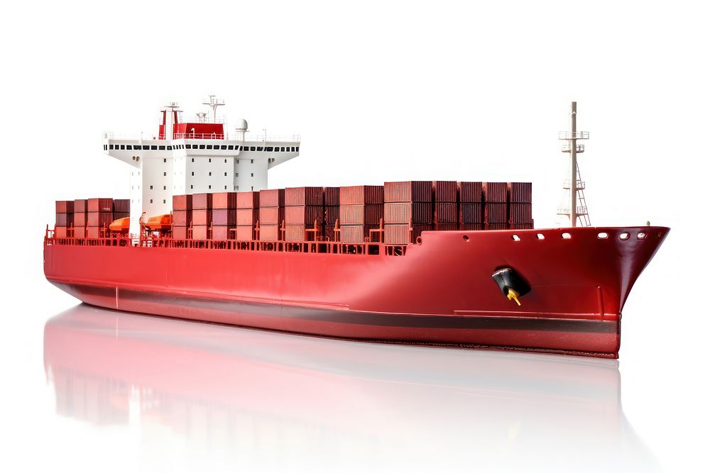 Container ship watercraft container vehicle. AI generated Image by rawpixel.