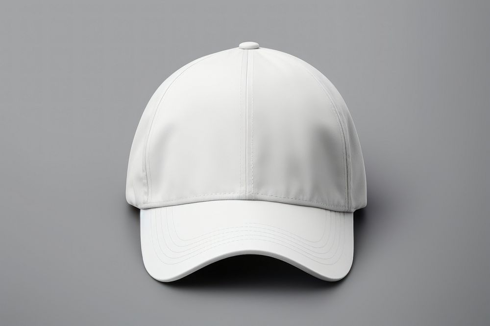 Baseball cap Mockup white headwear headgear. 