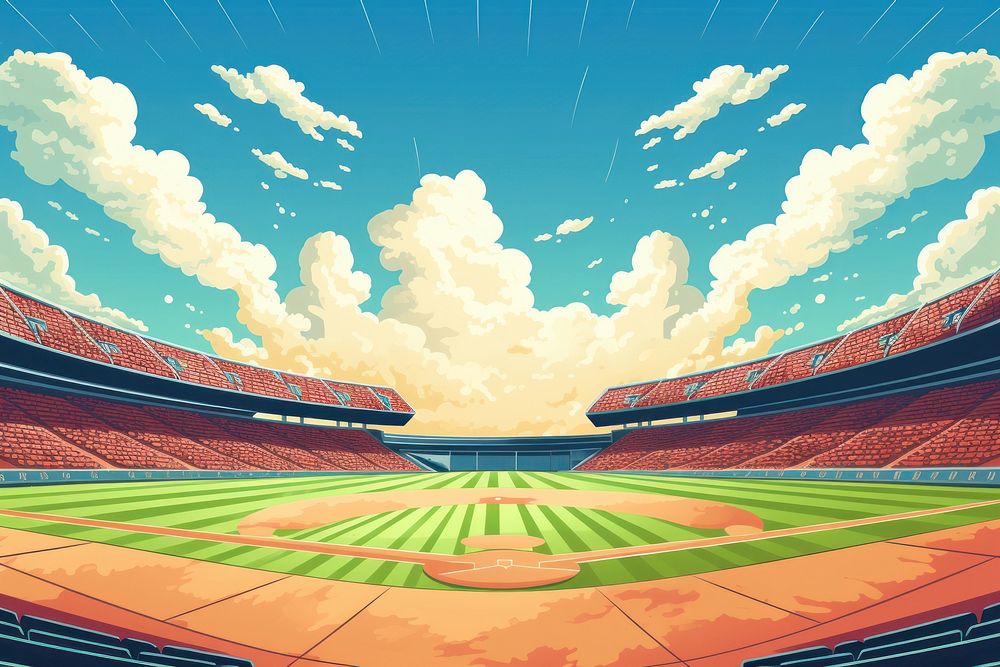 Baseball architecture backgrounds stadium. 