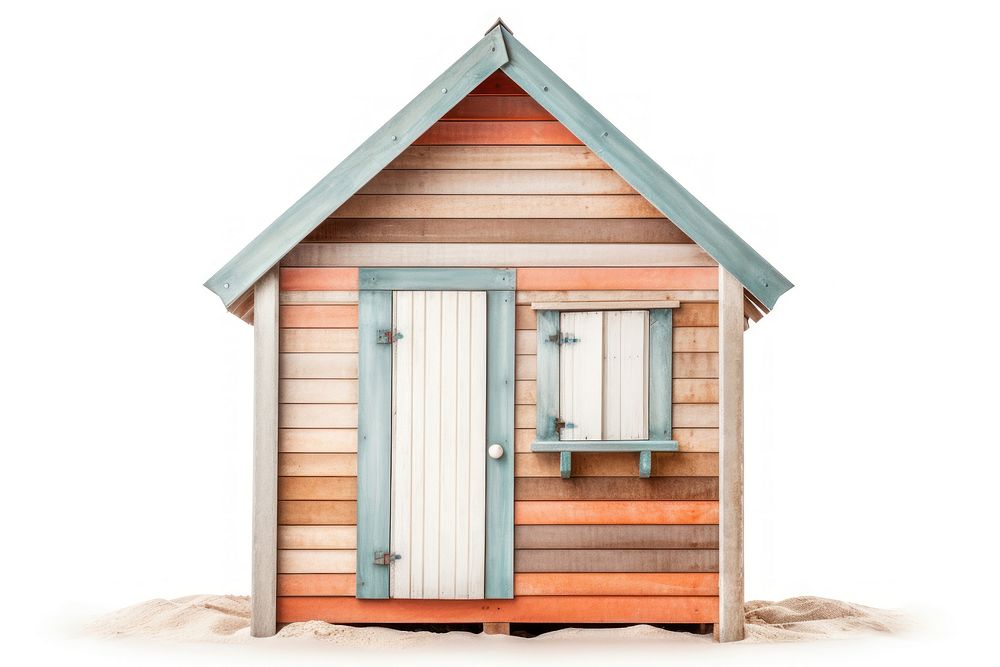 Wooden beach hut architecture building outdoors. AI generated Image by rawpixel.