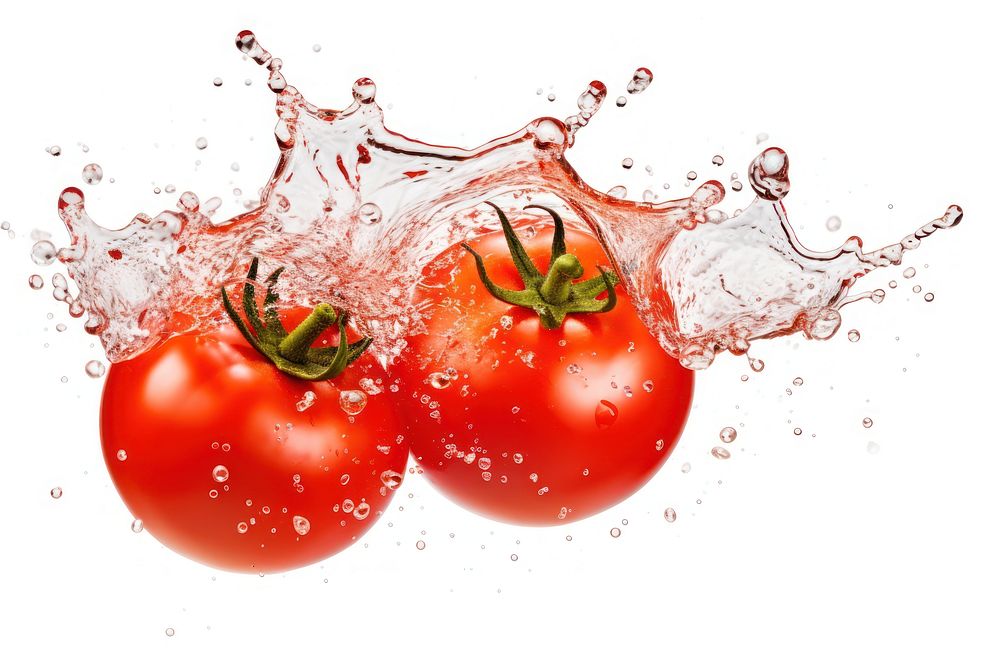 Water splash tomato vegetable plant. 