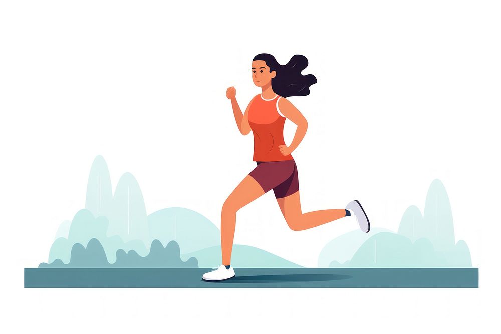 Runner female running jogging adult determination. AI generated Image by rawpixel.
