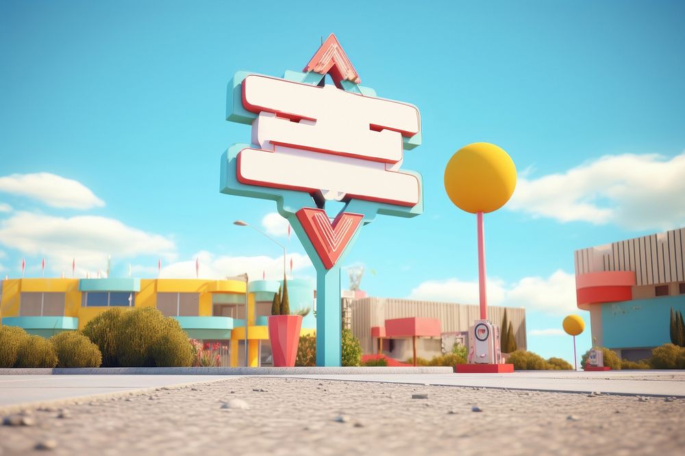 A motel sign architecture city outdoors. AI generated Image by rawpixel.