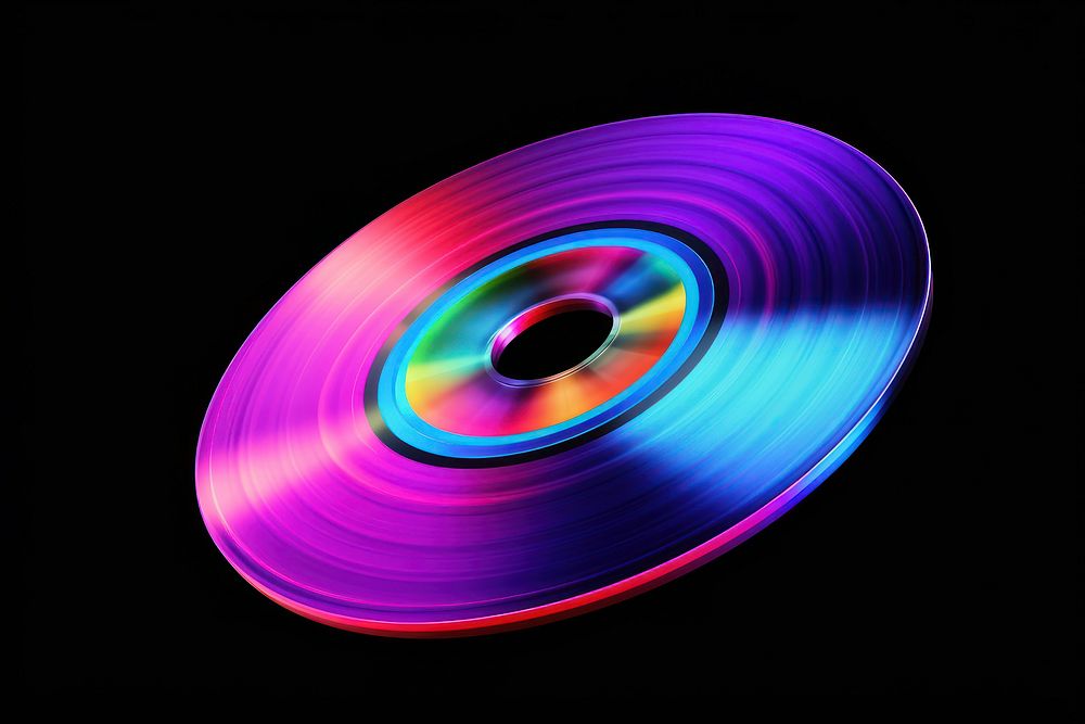 Fun music CD purple technology turntable. AI generated Image by rawpixel.