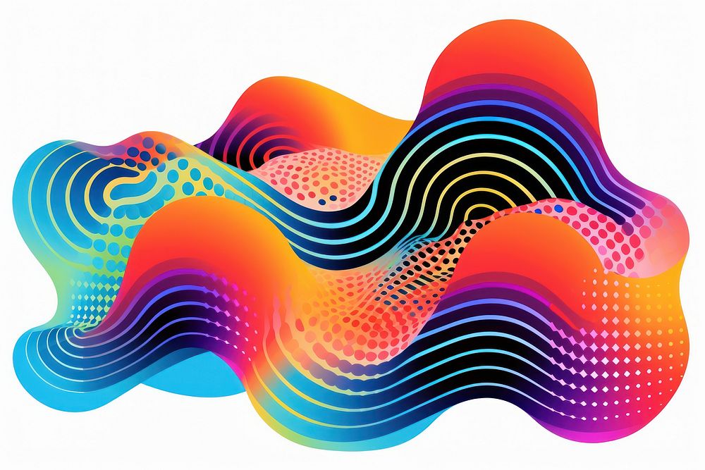 Music representation minimalistic psychedelic style graphics pattern art. AI generated Image by rawpixel.
