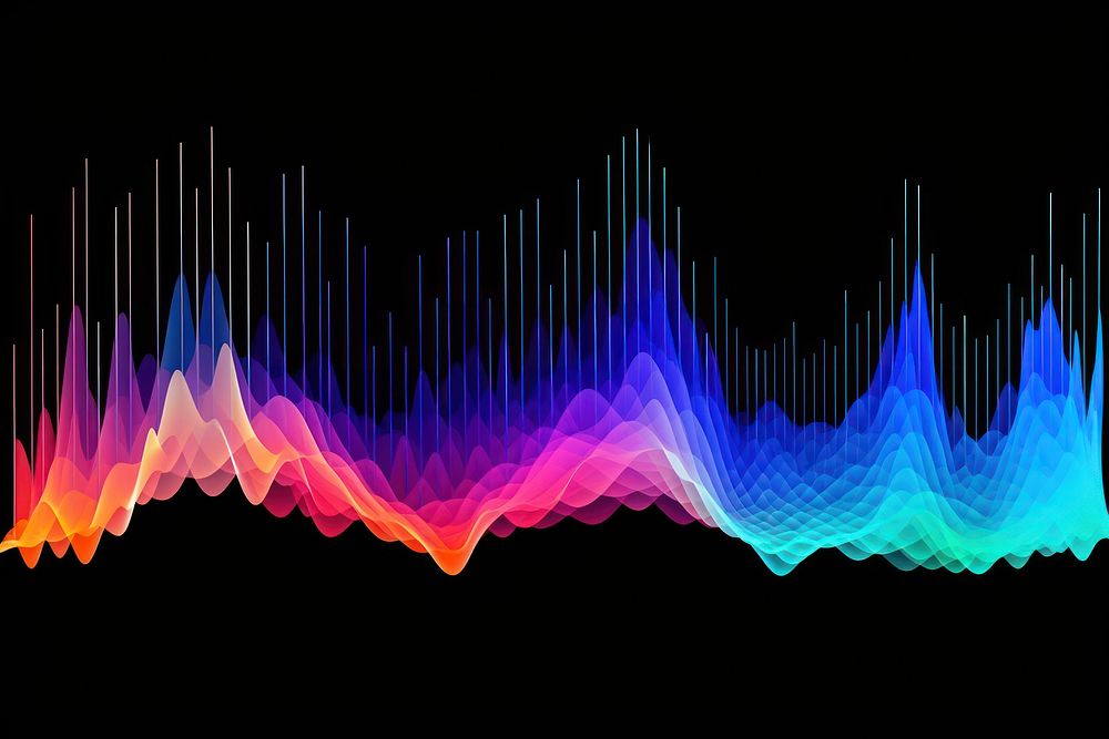Sound wave graphics pattern purple. AI generated Image by rawpixel.