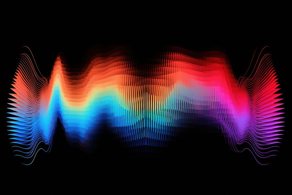 Sound wave pattern light art. 