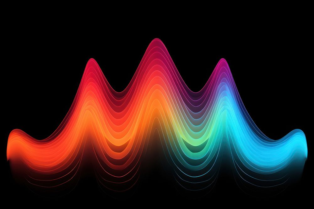 Sound wave pattern light graph. AI generated Image by rawpixel.