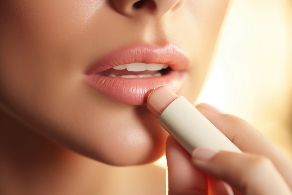 Cosmetics lipstick applying holding. AI generated Image by rawpixel.
