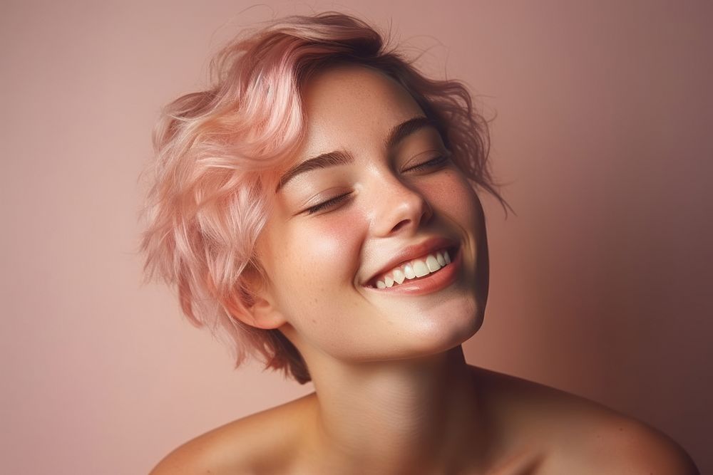 Smiling adult smile woman. AI generated Image by rawpixel.