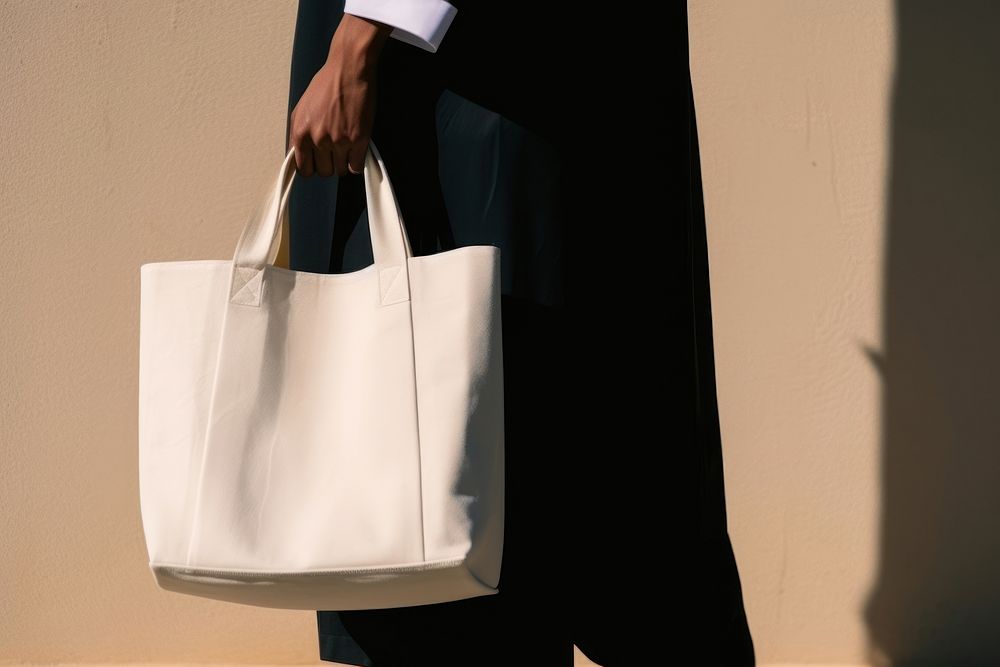 Tote bag handbag white accessories. AI generated Image by rawpixel.