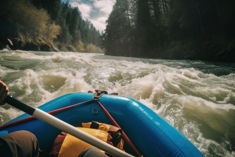 Rafting recreation adventure outdoors. AI generated Image by rawpixel.