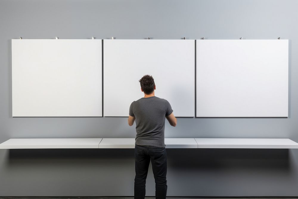 White board whiteboard screen adult. AI generated Image by rawpixel.