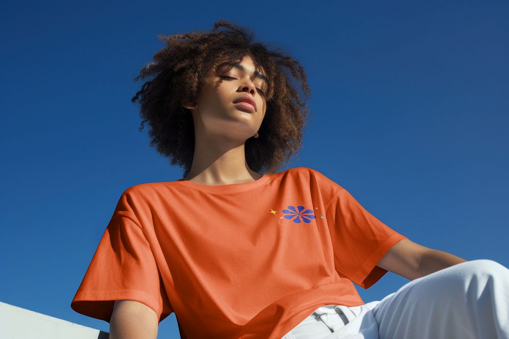 Women's orange shirt, design resource