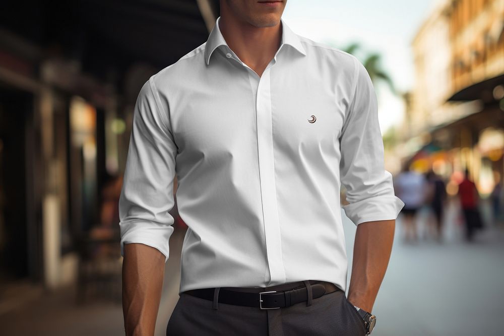 White dress shirt, men's fashion